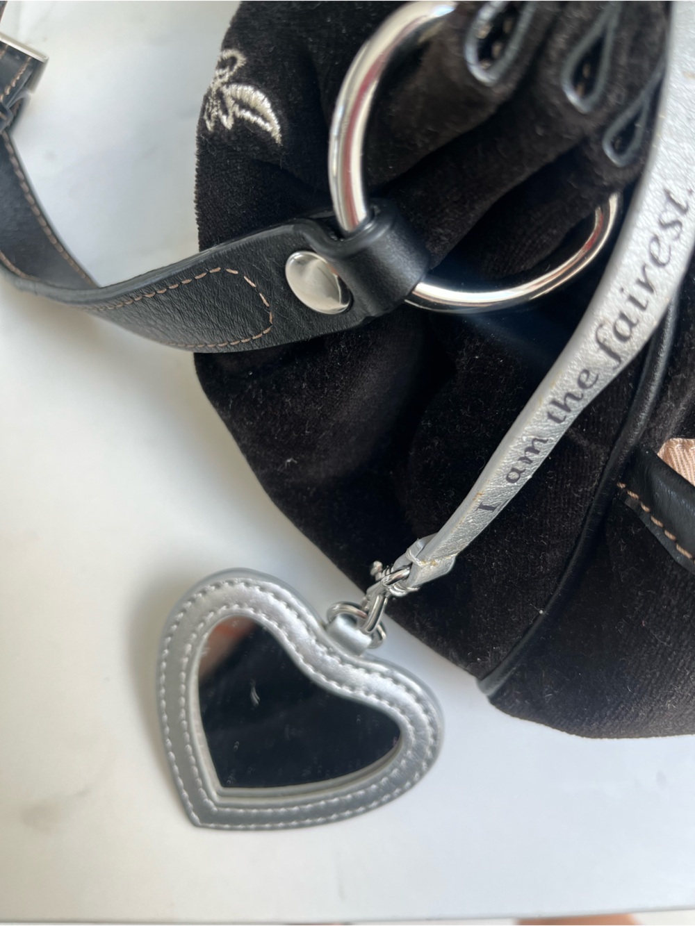 Vintage Juicy Couture Y2K Black Velour Bag - Picture 4 of 5